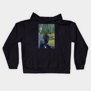 Pond with Maple Tree, Christ Church College, Oxford, UK Kids Hoodie